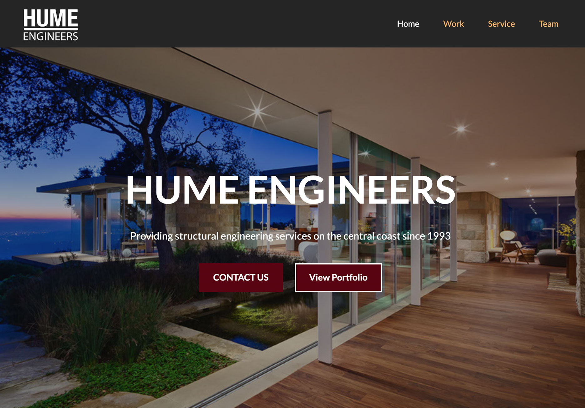 Hume website