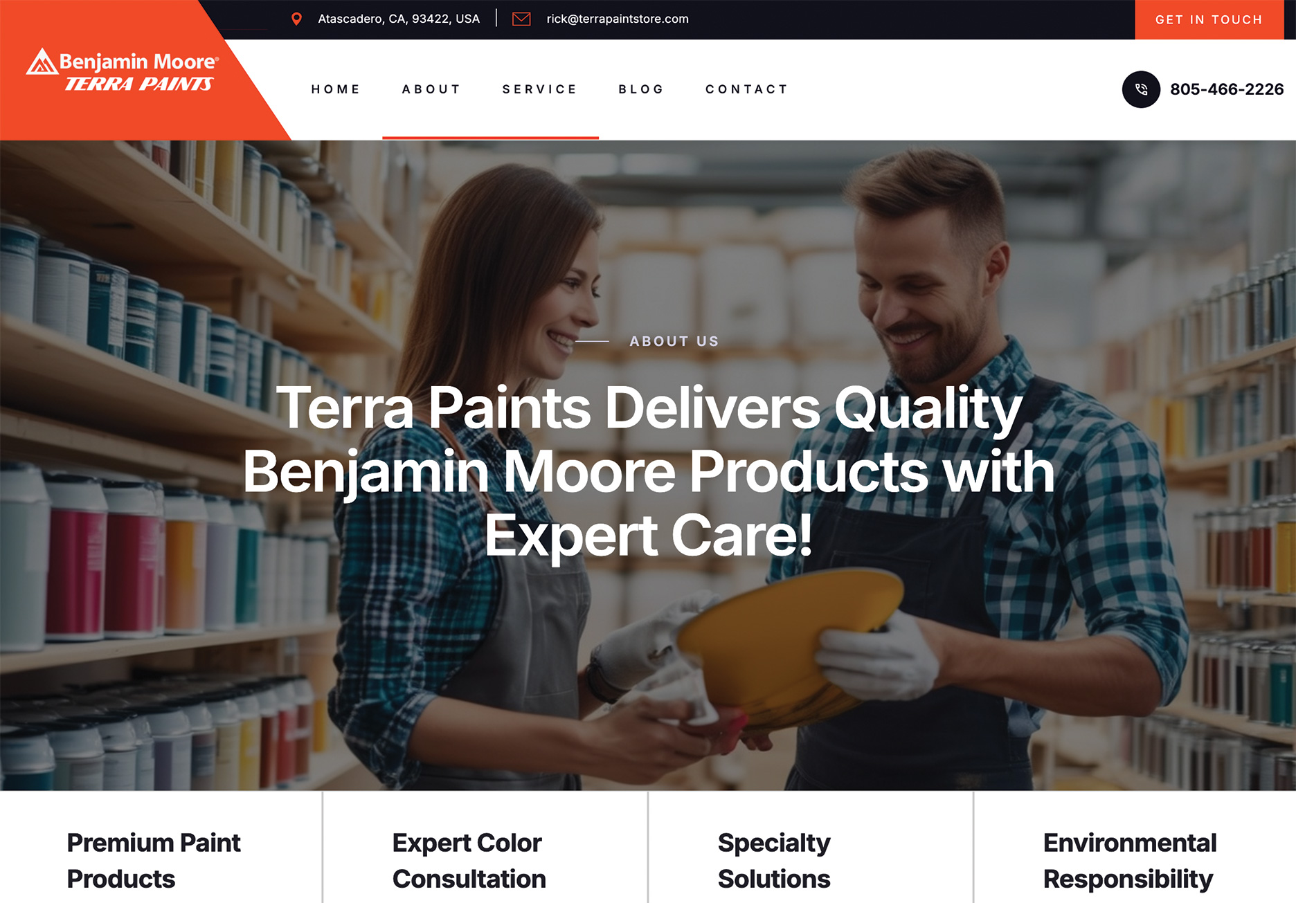 Terra Paints contractor website